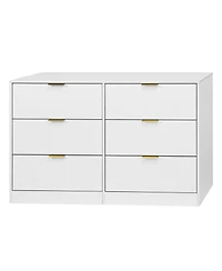 Streamdale Furniture Simply Modern 6-Drawer Dresser - White