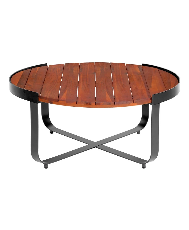 Streamdale Furniture Acacia Wood & Metal Outdoor Coffee Table