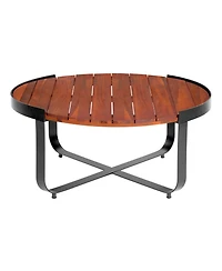 Streamdale Furniture Acacia Wood & Metal Outdoor Coffee Table