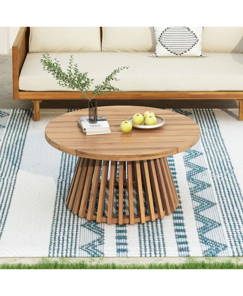 Streamdale Furniture Acacia Wood Patio Coffee Table