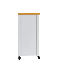 Streamdale Furniture Kitchen Island Cart - Rolling Storage Cabinet - White