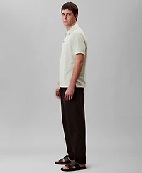 Calvin Klein Men's Short Sleeve Stretch Jacquard Polo Shirt