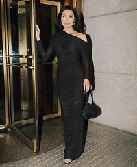 Betsy & Adam Petite Asymmetrical Dress