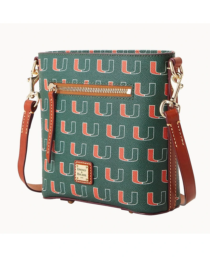 Dooney & Bourke Miami Hurricanes Signature Small Zip Crossbody Bag