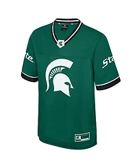 Colosseum Men's Green Michigan State Spartans Nothing But The Hits Football Jersey