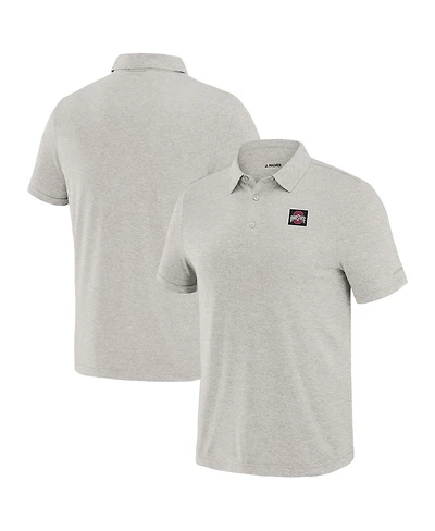J. Palmer Men's White Ohio State Buckeyes Four Down Polo Shirt
