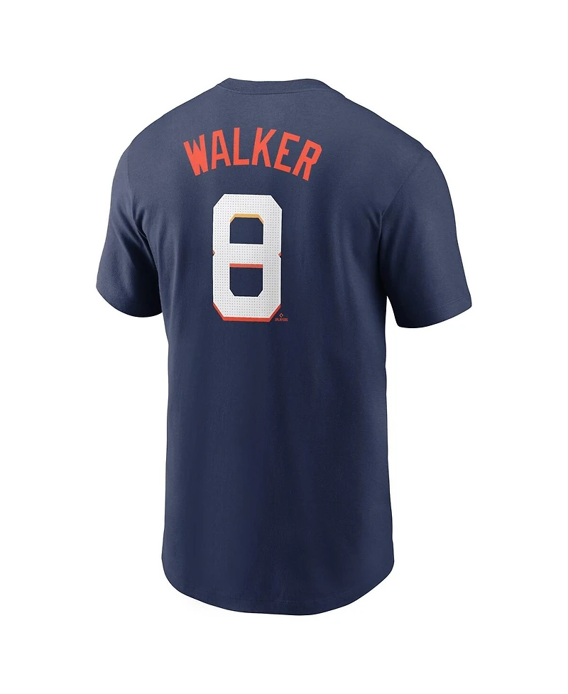 Nike Men's Christian Walker Navy Houston Astros 2025 City Connect Fuse Name Number T-Shirt