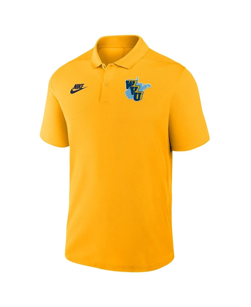 Nike Men's Gold West Virginia Mountaineers Vault Victory Dri-fit Polo Shirt