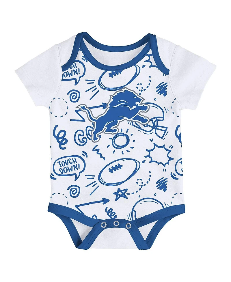 Outerstuff Infant 3-Piece Detroit Lions All Day Play Bodysuit Set