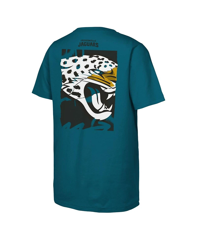 Outerstuff Big Boys and Girls Teal Jacksonville Jaguars Posterize T-Shirt