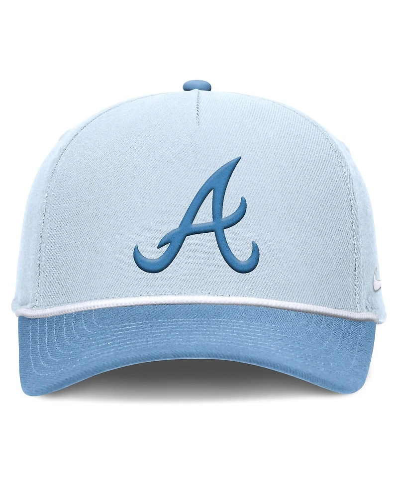Nike Men's Light Blue Atlanta Braves Rise Dri-Fit Adjustable Hat