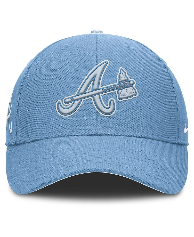 Nike Men's Light Blue Atlanta Braves Rise Dri-Fit Adjustable Hat