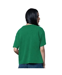 Starter Women's Heather Kelly Green Philadelphia Eagles Oversized Hall of Fame T-Shirt