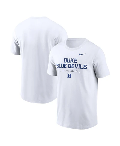 Nike Men's White Duke Blue Devils 2025 Courtside Basketball Performance T-Shirt