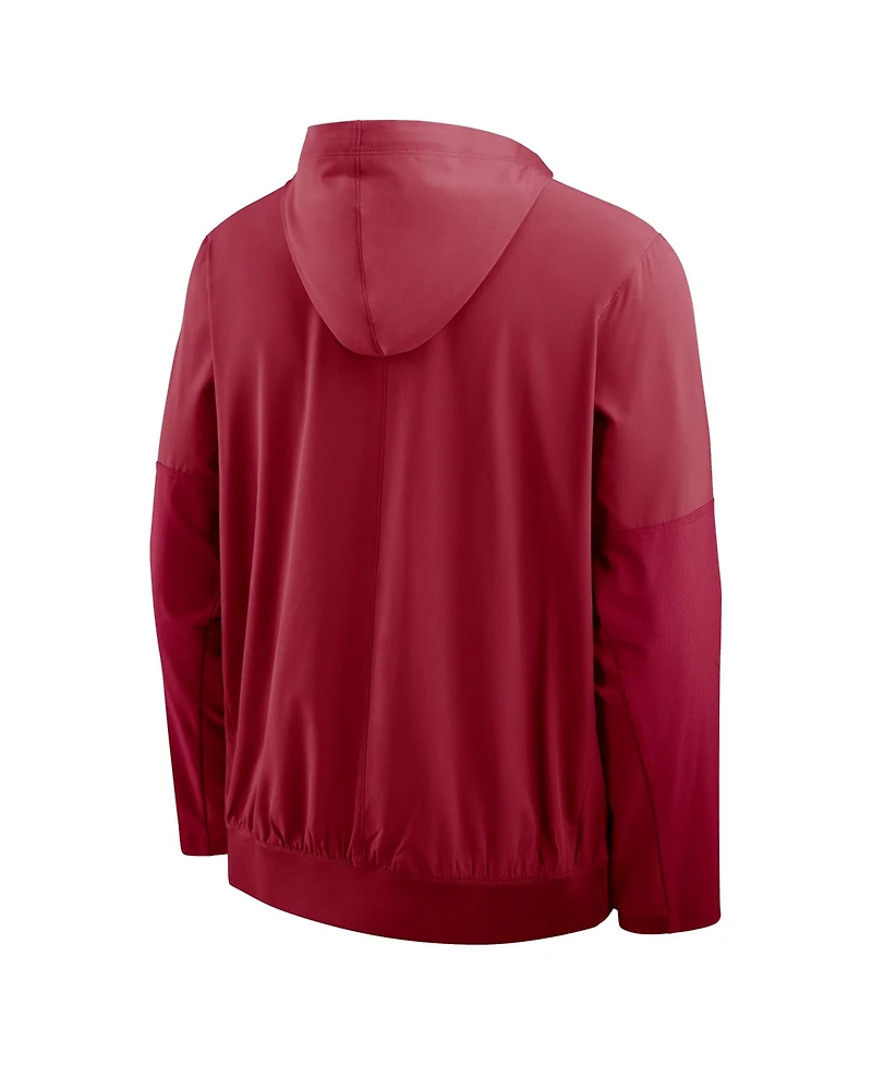 Nike Men's Crimson Oklahoma Sooners Anorak Half-Zip Hoodie Jacket