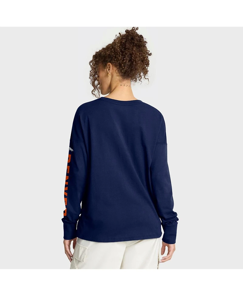 Fanatics Women's Navy Denver Broncos Hometown Legacy Long Sleeve T-Shirt