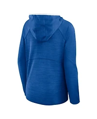 Fanatics Women's Royal New York Giants Redzone End Around Pass Raglan Full-Zip Hoodie