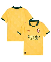 Puma Big Boys and Girls Yellow Ac Milan 2025/26 Third Replica Jersey