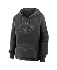 Fanatics Women's Black San Francisco 49ers Oversized Raglan Gridiron Hoodie