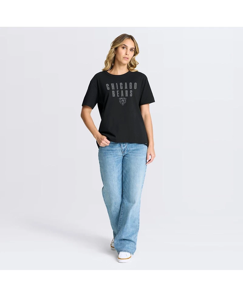 Fanatics Women's Black Chicago Bears Blackout Kneel Down Legacy T-Shirt