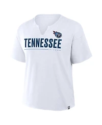 Fanatics Women's White Tennessee Titans Redzone Slub Boxy T-Shirt