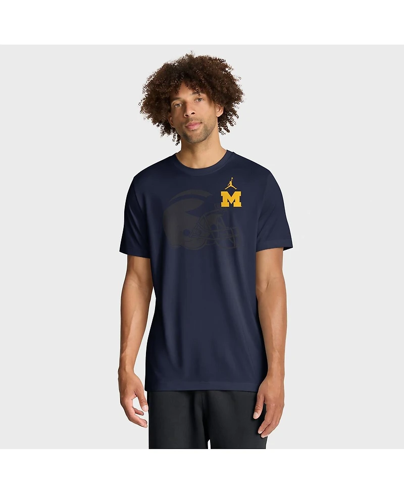 Jordan Men's Navy Michigan Wolverines Campus Shadow Legend Performance T-Shirt