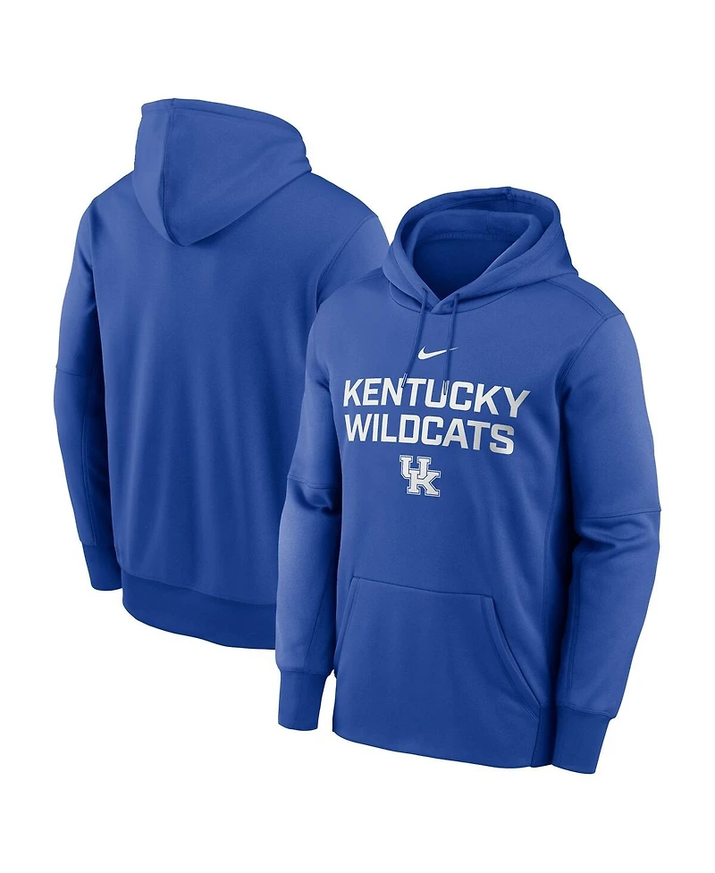 Nike Men's Royal Kentucky Wildcats Team Stacked Performance Pullover Hoodie