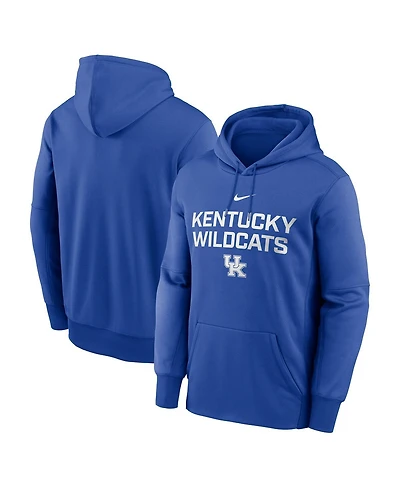 Nike Men's Royal Kentucky Wildcats Team Stacked Performance Pullover Hoodie