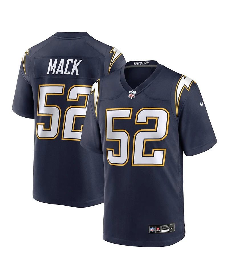 Nike Men's Khalil Mack Navy Los Angeles Chargers Alternate Super Chargers Game Player Jersey