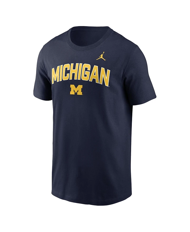 Jordan Men's Navy Michigan Wolverines Primetime Arch Stack T-Shirt