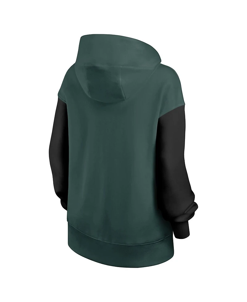 Nike Women's Green/Black Michigan State Spartans Oversized Legacy Phoenix Pullover Hoodie