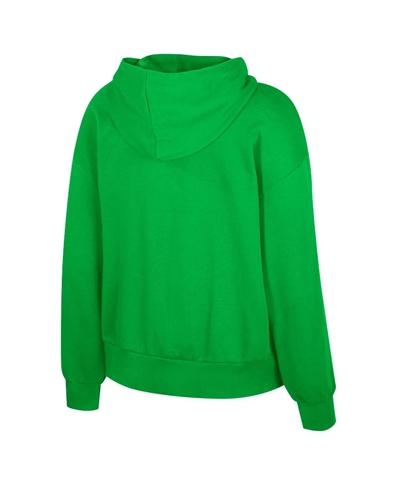 Colosseum Women's Green Oregon Ducks Reflection Rhinestone Drawcord Pullover Hoodie