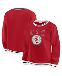 Wear by Erin Andrews Women's Cardinal Usc Trojans Seal Sweatshirt