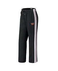 Wear by Erin Andrews Women's Black Washington Commanders Color-Block Straight Leg Pants