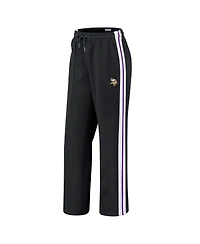 Wear by Erin Andrews Women's Black Minnesota Vikings Color-Block Straight Leg Pants