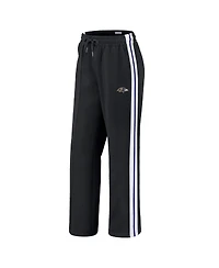 Wear by Erin Andrews Women's Black Baltimore Ravens Color-Block Straight Leg Pants