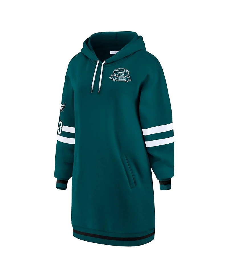 Wear by Erin Andrews Women's Midnight Green Philadelphia Eagles Hoodie Dress
