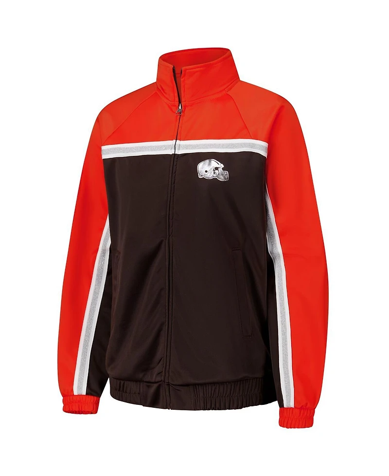 G-iii 4Her by Carl Banks Women's Brown Cleveland Browns Post Game Full-Zip Track Jacket
