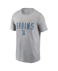 Jordan Men's Heather Gray Ucla Bruins Campus 2-Hit Primary Mascot T-Shirt