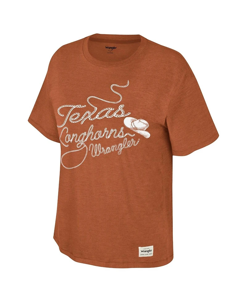 Colosseum x Wrangler Women's Texas Orange Longhorns Lasso Oversized T-Shirt