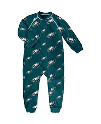 Outerstuff Toddler Green Philadelphia Eagles Allover Print Raglan Full-Zip Jumper