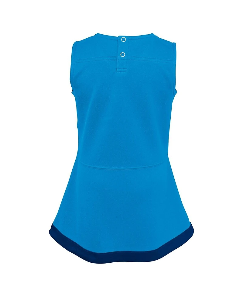 Outerstuff Girls Toddler 2-Piece Carolina Blue North Carolina Tar Heels Cheer Captain Dress Bloomers Set