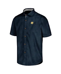 Tommy Bahama Men's Navy Notre Dame Fighting Irish Sport Coconut Point Palm Vista IslandZone Button-Up Shirt