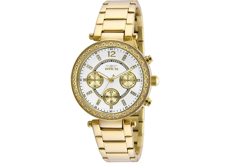 Invicta Women's Angel Quartz Chronograph Silver Dial Stainless Steel Bracelet Watch