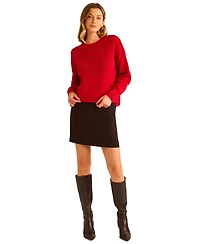 1.state Women's Long Sleeve Drop Shoulder Sweater