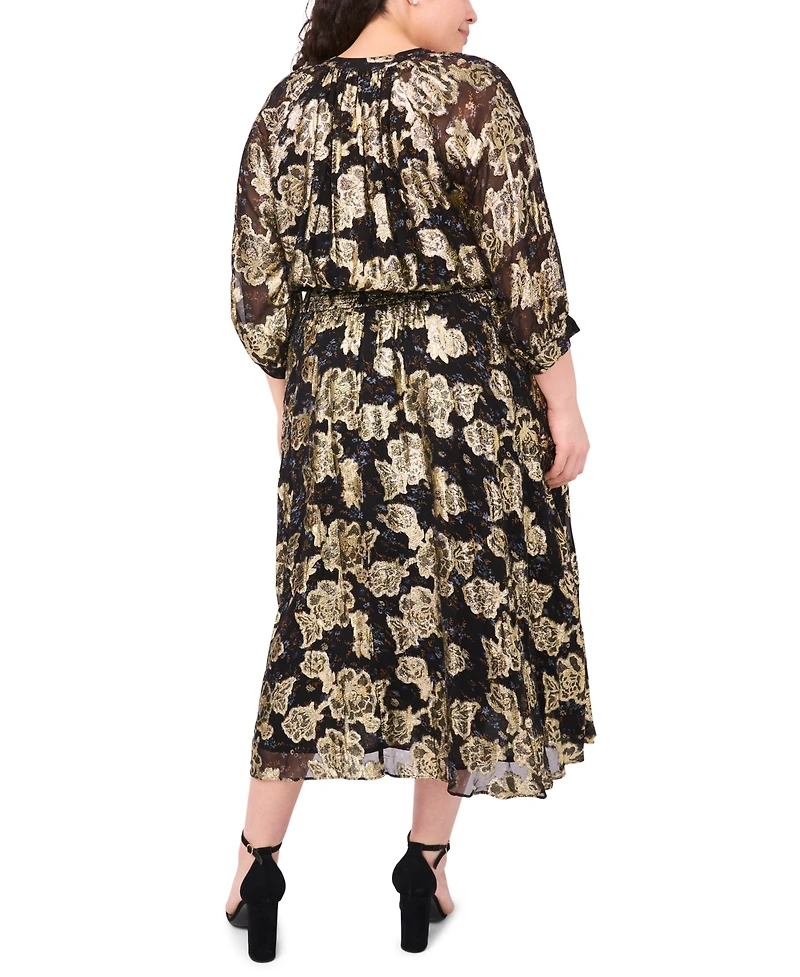 Msk Plus Ruched Waist Midi Dress