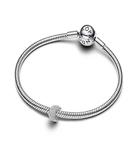 Pandora Silver Tone Textured Moon Mini Charms