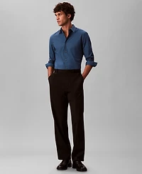 Calvin Klein Men's Slim Fit Supima Stretch Long Sleeve Button-Front Shirt