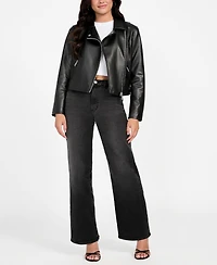 Guess Women's Long Sleeves Moto Jacket