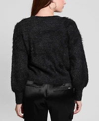 Guess Women's Keyla Rhinestone-Button Cardigan Sweater